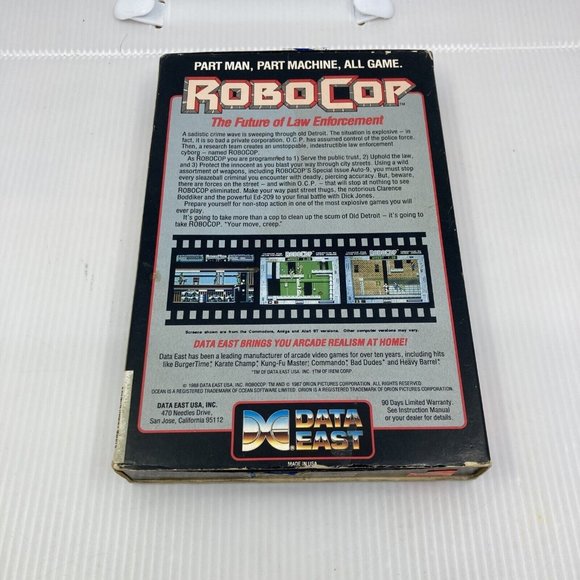 RoboCop PC Computer Game Apple iie, iic, iiGS Complete DATA EAST Vintage 1988 - Picture 2 of 11